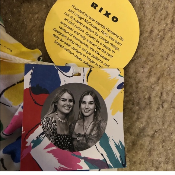 NWT Rixo for Target White Floral Mock Neck Cascade Dress Deadstock 0/2/4/6/8/16 - Picture 2 of 4